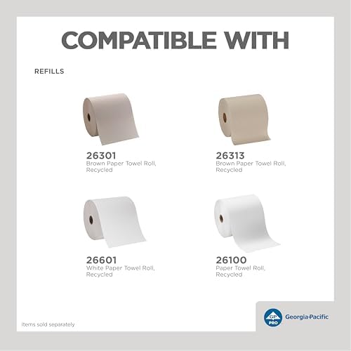 Georgia-Pacific Push Paddle Roll Paper Towel Dispenser by GP PRO, 54338A, Black - Image 4