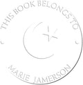 Custom Made Hybrid Inspiring Star Crescent Library Embosser - Personalized Return Book Embossing Seal for Islamic Event Organizers - Customized Home Embossing Seal for Books, Documents, and Stationery by AcornSalesCo