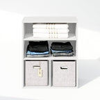 Furinno Reed Closet Organizers and Storage, 3-Tier Closet Organizer, Open Shelf Closet Storage, for Wardrobe, Bedroom, Living Room, White - Image 6