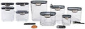 ProKeeper+ Airtight Food Storage Container Set – Clear Plastic Flour and Sugar Canister Set with Magnetic Accessories for Kitchen Organization (Grey, 13-Piece) by Unknown