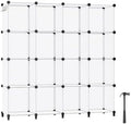 Neprock 16 Cubby Storage Organizer, Closet Clothes Storage Organizer, Cube Shelves Closet Organizers and Storage Shelves for Clothing Storage with Hammer, Bookshelf for Kids（Transparent） by Neprock
