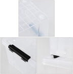 50 Quart Large Storage Box, Clear Storage Bin with Wheels, 4-Pack - Image 3