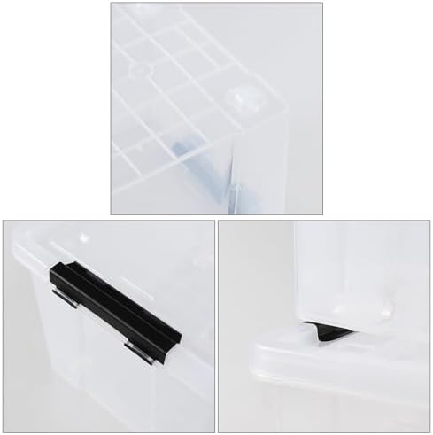 50 Quart Large Storage Box, Clear Storage Bin with Wheels, 4-Pack - Image 3