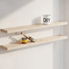 Homeforia 36 Inch DIY Floating Shelves, High-End Solid Pine Wood, Set of 2 by Homeforia