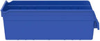 Akro-Mils 30088 Plastic Nesting ShelfMax Storage Bin Box, 18x8x6-Inch, Blue (8-Pack) - Image 2