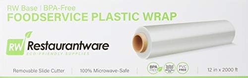 Restaurantware-RW Base 12 Inch x 2000 Feet Cling Wrap, 1 Roll Microwavable Cling Film - With Removable Slide-Cutter, Clear Plastic Food Wrapping Film, Securely Seal And Keep Food Fresh - Image 2