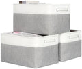 Fabric Storage Bins for Shelves, Rectangle Storage Basket, 3 Pack by Kntiwiwo
