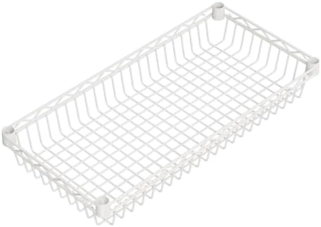 Golpart Basket Shelves Closet Rack with Wheels Metal Pantry Wire Shelf Unit - Image 6