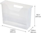 IRIS USA 6-Pack Small Desktop File Box with Open Lid, Clear - Image 2