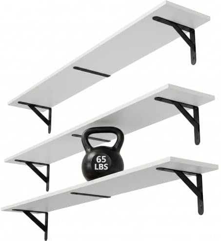 WOPITUES Long Wall Shelves 40″W x 8″D, Floating Book Shelves Max Load 65lbs by WOPITUESOfficial