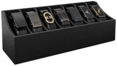 7 Compartments Black Belt Organizer with Soft Lining by LHYGCEE