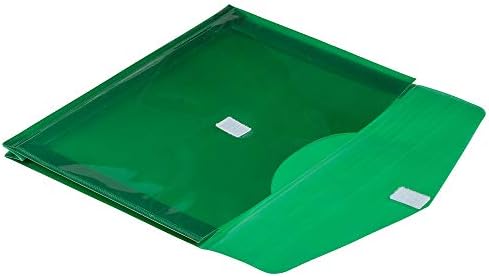 JAM PAPER Plastic Expansion Envelopes with Hook & Loop Closure - Letter Booklet - 9 3/4 x 13 with 2 Inch Expansion - Green - 12/Pack - Image 4