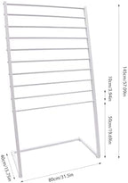 Scarf Display Stand, 10 Tier Metal Scarf Holder Organizer, Scarf Hanger Scarf Holder Scarf Organizer Belt Organizer Pants Rack Scarf Rack for Commercial Clothing Retail Store (White, 80cm) - Image 4