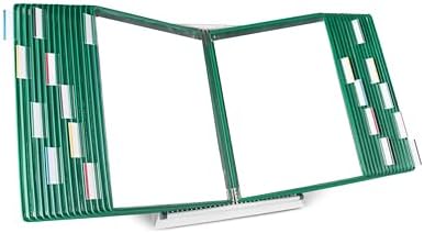 Tarifold Desktop Reference Display System, 30 Pockets, Expandable, Green by TARIFOLD