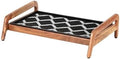 Anji Mountain Heavy Duty Waterproof Wooden Shoe Storage Mat Organizer/Boot Storage Tray Multi Use for Entryway with Coir, Black and Ivory Diamond Insert, 1 Tier, Fits 2 Pair (26.5" Wide) by AnjiMountain