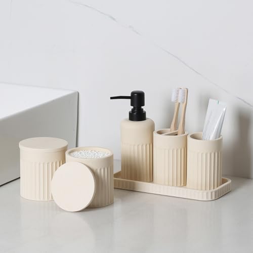 INIUNIK Bathroom Accessory Set, 6 Piece, Resin - Image 2