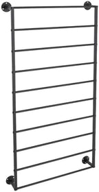 Wall Mounted Scarf Rack 23.6"×47.2", Wall Wrapping Paper Ribbon Organizer, Tie Scarf Rack Belt Towel Holder Metal Shelving Rack for Flower Shop Retail Store (Black) - Image 6