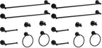 BGL Bathroom Hardware Set Black Bathroom Accessory Set Towel Bar 8 Pieces (Pack of 2) by BGL