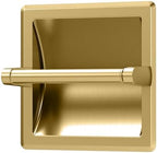 Gatco 753 Recessed Pivoting Toilet Paper Holder, Wall Mounted, Heavy Duty Metal Tissue Holder for Bathroom – Available in Brushed Brass - Image 2