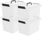 4-Pack Latching Box with Handle, 20L Clear Plastic Storage Bins - Image 2