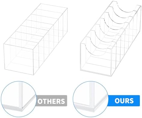 NIUBEE Belt Organizer for Closet, Acrylic Belt Box, Belt Storage, 7 Grids - Image 6