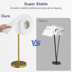 Brushed Gold Toilet Paper Holder Stand Freestanding Toilet Paper Stand - Image 6