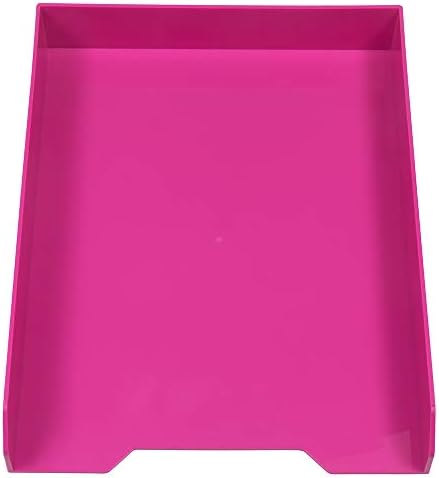 JAM PAPER Stackable Paper Trays - Pink - Desktop Document, Letter, & File Organizer Tray - 2/Pack - Image 2