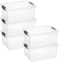 Superio 21 Quart Clear Plastic Storage Boxes with Lids, Stackable Organizer Containers, BPA-Free Storage Bins for Home, Office, School & Dorm, 5 Pack by Superio