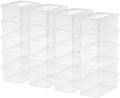 5 Qt Stackable Plastic Storage Bins with Lids 20 Pack Clear Plastic Storage Containers Durable Nestable Containers by POMILER