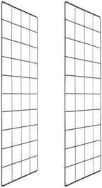 PATIKIL Wire Grid Panels Gridwall Panel 20" x 8" Black 2Pcs by PATIKIL