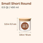 ComSaf Glass Storage Containers with Lids 0.5 Qt, 9 Pack Small Glass Jars - Image 2