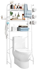Over The Toilet Storage Shelf 3 Tier Bathroom Organizer White by Dazioter