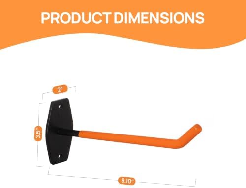 Gardenised Heavy-Duty Single Arm Straight Utility Garage Wall Storage Hook - Image 2