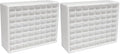 Akro-Mils 64-Drawer Plastic Drawer Storage Cabinet for Garage Organization, Bead Organizer, Building Bricks Storage, Teacher Toolbox, Makeup Organizer, 20-Inch W x 6-Inch D x 16-Inch H, 10164 White by Akro-Mils