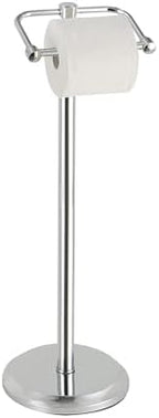 SunnyPoint Free Standing Toilet Paper Holder with Weighted Base, Bathroom Tissue Roll Stand, Holds Jumbo & Standard Rolls, Freestanding Toilet Paper Stand for Bathroom, Compact Storage Organizer (CH) by SunnyPoint