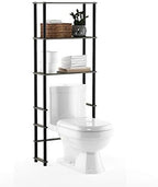 Furinno Turn-N-Tube with 3 Shelves Toilet Space Saver, French Oak Grey/Black by Furinno-FitsYourSpaceFitsYourBudget
