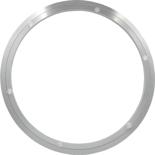 18 Inchs Non-Slip Lazy Susan Aluminum Bearing Metal Rotating Turntable Bearings Swivel Plate Hardware for Dining-Table and Workbench …, silver by Brand
