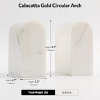 Luxury Marble Bookends for Shelves, 13LB Heavy Duty Marble Book Ends - Image 2