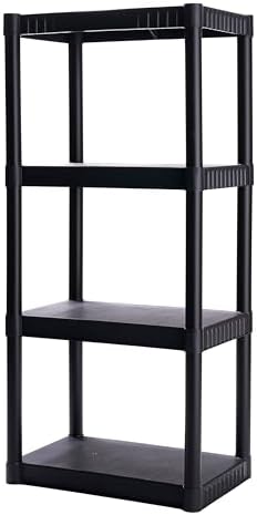 Plano 4-Shelf Plastic Storage Shelves, 48” x 23” x 14”, 200lb Capacity, Pantry, Office, Closet and Garage Shelves, Easy to Assemble, Durable Plastic Shelving Unit by PLANO%C2%AEOutdoors
