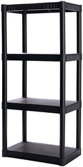 Plano 4-Shelf Plastic Storage Shelves, 48” x 23” x 14”, 200lb Capacity, Pantry, Office, Closet and Garage Shelves, Easy to Assemble, Durable Plastic Shelving Unit by PLANO%C2%AEOutdoors