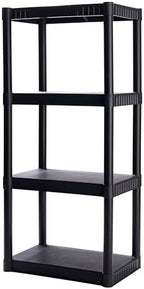 Plano 4-Shelf Plastic Storage Shelves, 48” x 23” x 14”, 200lb Capacity, Pantry, Office, Closet and Garage Shelves, Easy to Assemble, Durable Plastic Shelving Unit by PLANO%C2%AEOutdoors