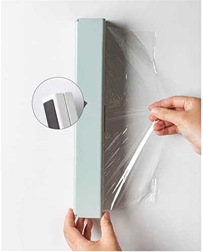 Reusable Cling Film Cutter Dispenser Adjustable Plastic Wrap Cutter Multifunctional Tin Foil Cling Film Cutter Household Kitchen Accessories for Cooking Lover (Color : White) - Image 6