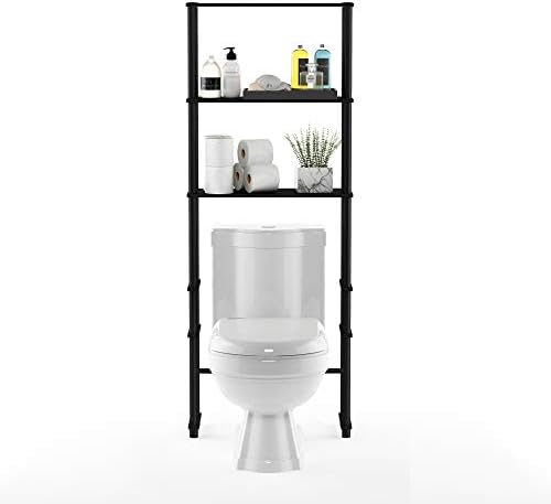 Furinno Turn-N-Tube with 3 Shelves Toilet Space Saver, Espresso/Black - Image 6