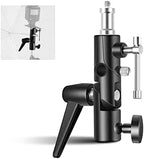 NEEWER Camera Flash Bracket H Type Mount with Umbrella Softbox Holder, 180° Swivel Adjustable Metal Light Stand Adapter with 1/4" to 3/8" Screw Adapter for Speedlite LED Light Stand Tripod (2 Pack) by Neewer