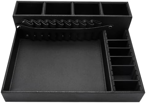 Barber Storage Box,Hairdressing Tool Holder, Multifunctional Detachable Large Storage Box, Shear Holder PU Leather Salon Scissors Holder, Hair Cutting Tools Storage Case for Barber Accessories(Large) - Image 2
