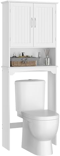 Yaheetech Over the Toilet Storage Cabinet, Bathroom Organizer, White by Yaheetech