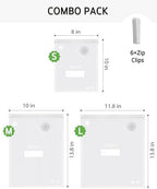 Syntus 60 Pcs Reusable Vacuum Sealer Bags for Food, S+M+L - Image 2