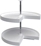 Rev-A-Shelf 28" Dual Tier Lazy Susan Organizer for Corner Cabinets, White by Rev-A-Shelf
