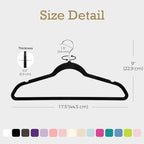 HOUSE DAY Black Velvet Hangers 120 Pack, Premium Clothes Hangers Non-Slip Felt Hangers, Sturdy Black Hangers Heavy Duty Coat Hangers, Durable Suit Hangers, Space Saving No Hanger Mark Rotating Hook - Image 5