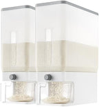 Lifewit Rice Container 29 Lbs, One-Press Dispenser with Measuring Cup 2 Pcs by Lifewit